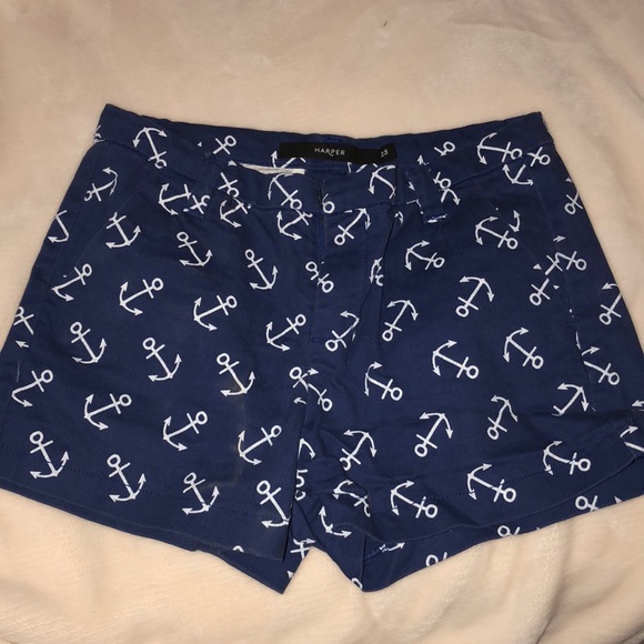 Navy blue anchor shorts - Picture 1 of 1